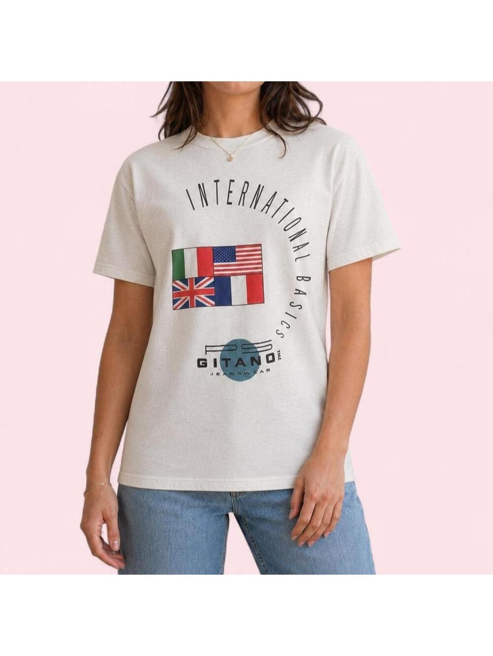 Vintage 80s Gitano International Flags T-Shirt
